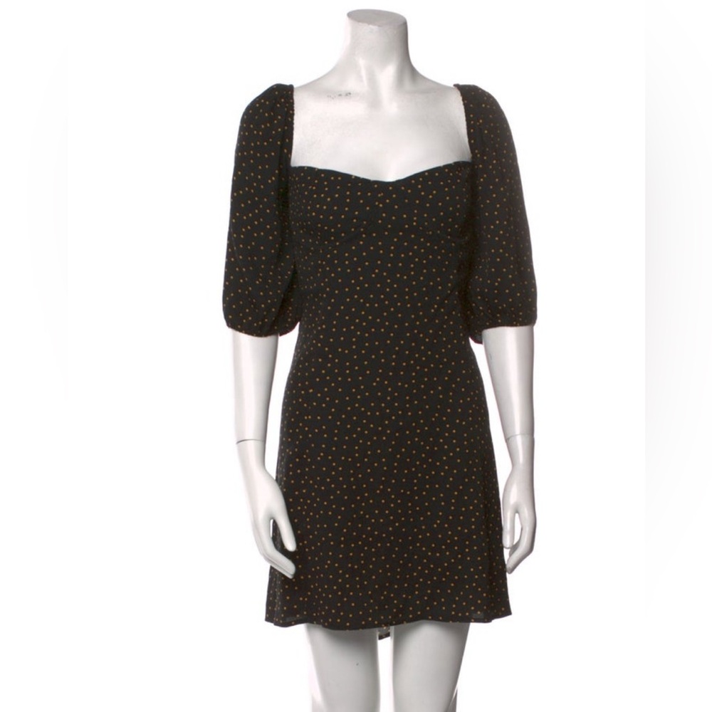 Reformation- polka dot- cap sleeve mini dress- women’s size 10